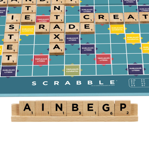 Joc scrabble 2 in 1 din lemn in limba romana copii varsta 8 ani - +15 ani [1]