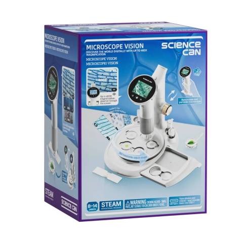 Joc STEM Microscop digital cu ecran integrat, TopBright pentru Baiat, Fata varsta 3 - 6, 6 - 9, 9+ [1]