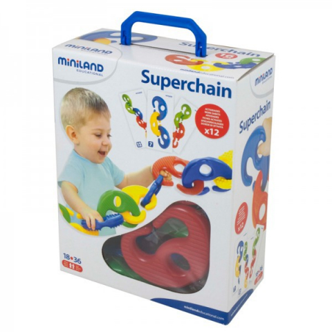 Jucării și Jocuri pentru copii - Joc Superchain 16 piese Miniland