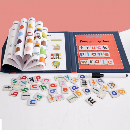 Carte Puzzle ⭐ cu Litere Magnetice, Joc de cuvinte. [8]