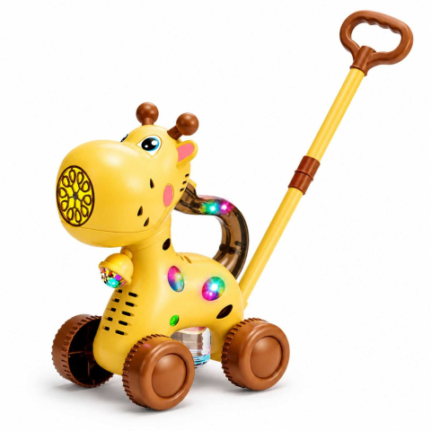 Jucarie baloane sapun, Girafa 2 in 1, de impins, USB, 3 ani+ [8]