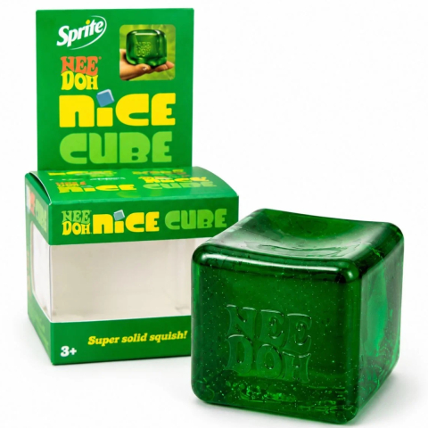 Jucarii antistres - Jucarie Antistres, Nee Doh, Squishy Ice Cube, Model Cub de Gheata, Verde