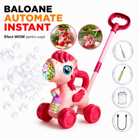 Jucării și Jocuri pentru copii - Jucarie Aparat de Facut Baloane Spun, Incarcare USB, Copii