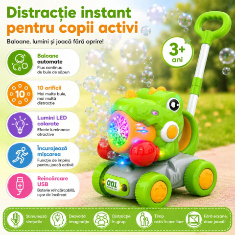 Jucarie Aparat de Facut Baloane Spun, Incarcare USB, Copii [1]