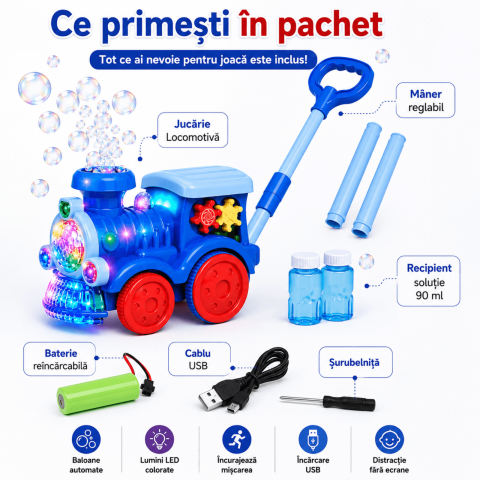 Jucarie Aparat de Facut Baloane Spun, Incarcare USB, Copii [5]