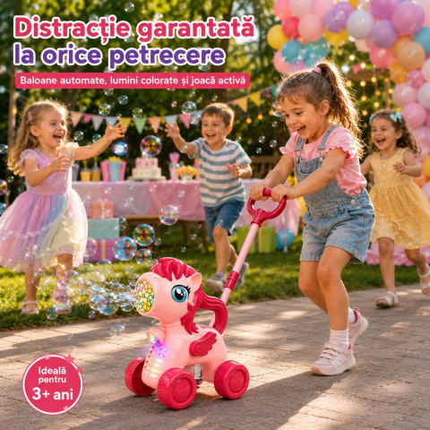 Jucarie Aparat de Facut Baloane Spun, Incarcare USB, Copii [4]