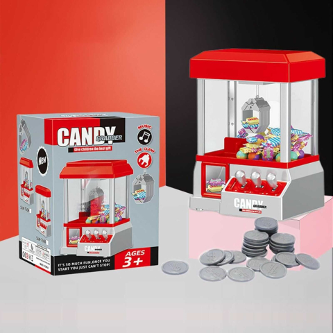 Automat prins bomboane copii cu cleste, sunete, 24 jetoane [16]