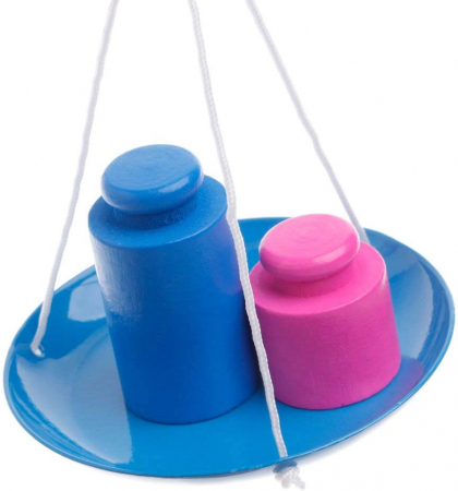 Balanta din lemn cu greutati, jucarie Montessori pentru copii. [3]