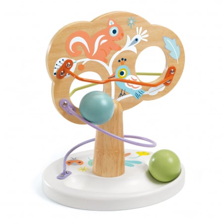 BabyTree, Jucarie cu bile din lemn, pentru bebe, Djeco, varsta 1 - 3 ani, Baiat, Fata [1]
