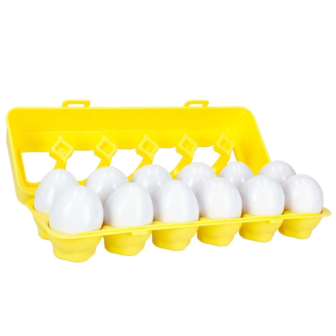Jucarie bebelusi - sortator in forma de oua cu cofraj 12 buc - Bam Bam 492750, 18+ luni [2]