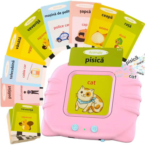 Jucarii lingvistice, Jocuri cu litere - Jucarie cititor de carduri copii | Romana si engleza