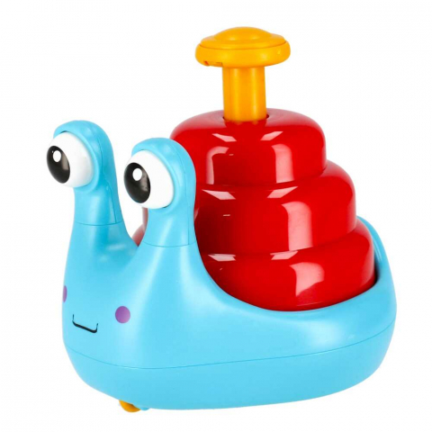 Lichidare stoc - Totul la 9.90 Lei - Jucarie Interactiva, Melc pe Roti, Push & Go, pentru bebelusi,  3 ani +