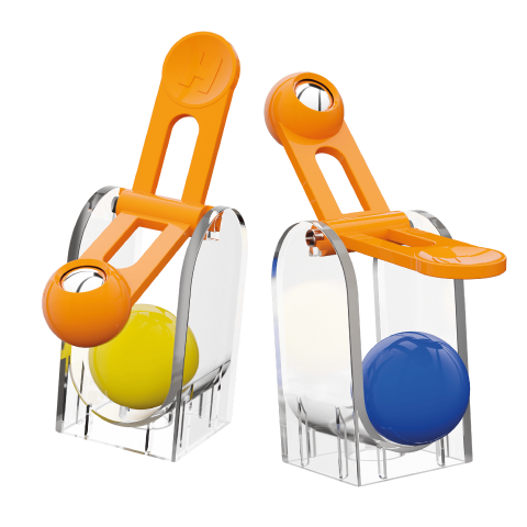 Jucării și Jocuri pentru copii - Jucarie copii Marble Run Hubelino - extensie ciocan gravitational (6 piese), copii varsta 4 ani+,6 ani+,8 ani+