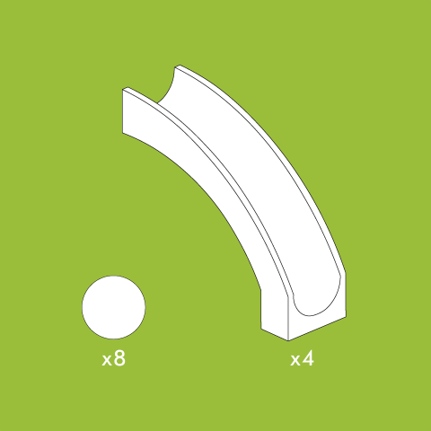 Jucarie copii Marble Run Hubelino - extensie tobogan (12 piese), copii varsta 4 ani+,6 ani+,8 ani+ [1]