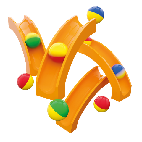 Jucării și Jocuri pentru copii - Jucarie copii Marble Run Hubelino - extensie tobogan (12 piese), copii varsta 4 ani+,6 ani+,8 ani+