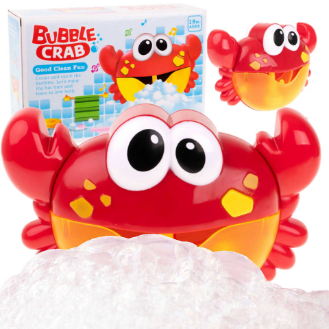 Jucării și Jocuri pentru copii - Jucarii de Baie - Crab cu Ventuze care face Spuma si Baloane de Sapun