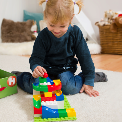 Jucarie de construit pentru copii Marble Run Hubelino (45 piese), copii varsta 4 ani+,6 ani+,8 ani+ [3]