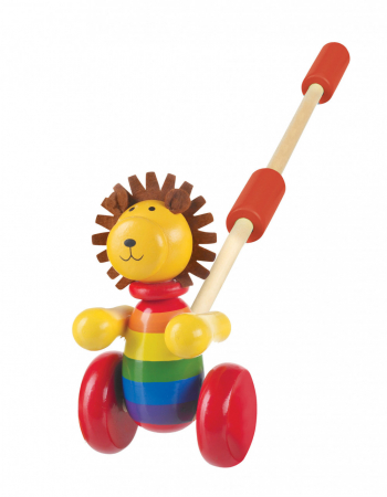 Jucarie de impins, Leu, Orange Tree Toys, varsta 1 - 3 ani, Baiat, Fata [2]