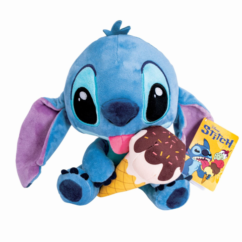 Jucarii de Plus - Jucarie de plus disney stitch cu inghetata  25cm copii varsta 0 luni - +15 ani