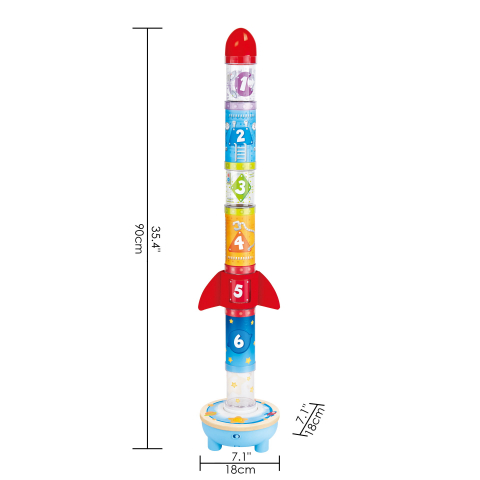 Jucarie de stivuit - Racheta cu ventilator si numere, copii varsta 2 ani+,5 ani+ [2]