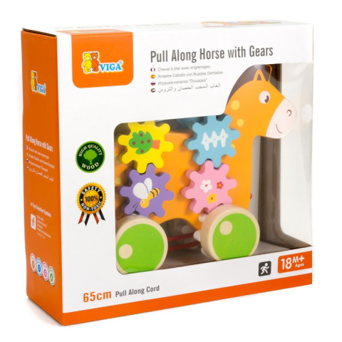 Jucarie de tras din lemn Calut, copii varsta  [1]