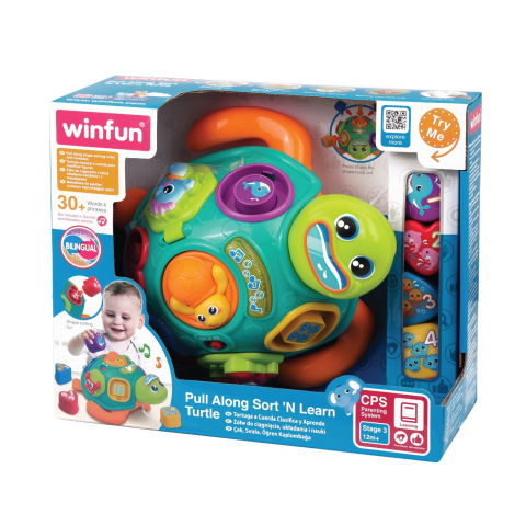 Jucarie de tras testoasa cu forme pentru bebelusi, winfun, varsta de la 1 an la 3 ani [10]