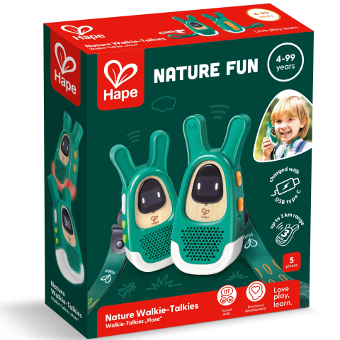 Jucării și Jocuri pentru copii - Jucarie din bambus -Set Walkie-Talkies varsta 3 ani+,6 ani+,8 ani+