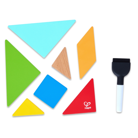 Jucarie din lemn - 2 in 1 Space Maze & Tangram Board varsta 18 luni+,3 ani+ [7]