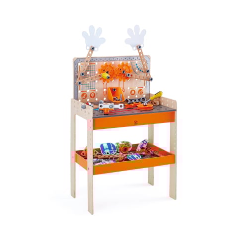 Jucării și Jocuri pentru copii - Jucarie din lemn - Banc de lucru deluxe (79 piese), copii varsta 4 ani+,6 ani+