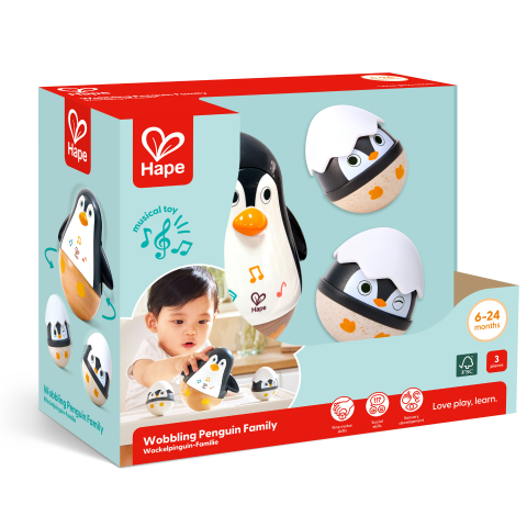 Jucarie din lemn - Familia de Pinguini Hopa Mitica, copii varsta 1 an+,6 luni+ [1]