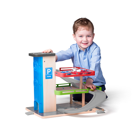 Jucarie din lemn - Garaj cu lift si accesorii, copii varsta 3 ani+,6 ani+ [1]