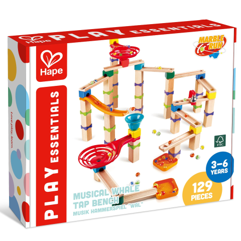 Jucării și Jocuri pentru copii - Jucarie din lemn - Marble Run Tricks N Twists (129 piese), copii varsta 3 ani+,6 ani+,8 ani+