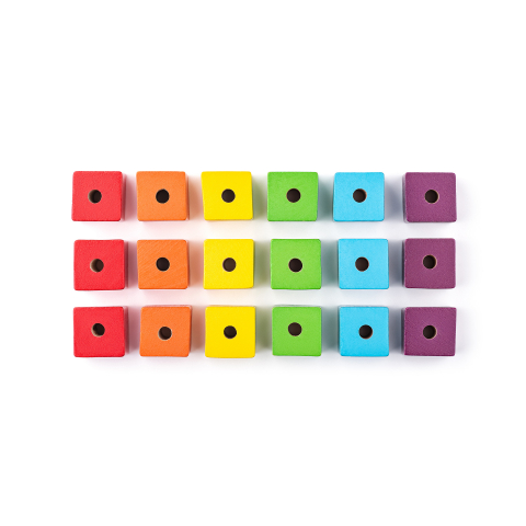 Jucarie din lemn - Margele maxi de insirat (60 piese), copii varsta 2 ani+,6 ani+ [11]