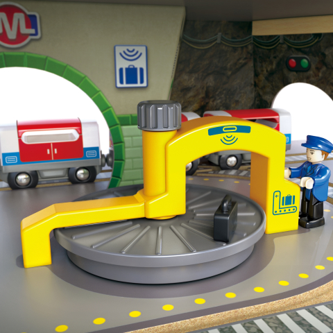 Jucarie din lemn - Tren pe 3 nivele (58 piese), copii varsta 3 ani+,6 ani+,8 ani+ [9]