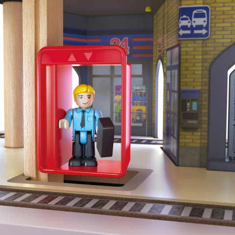 Jucarie din lemn - Tren pe 3 nivele (58 piese), copii varsta 3 ani+,6 ani+,8 ani+ [8]