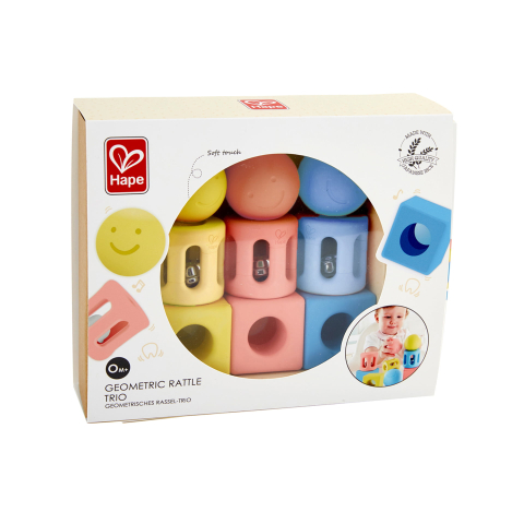 Jucarie din orez - Zdranganitoare trio cu forme geometrice, copii varsta 0 luni+ [2]