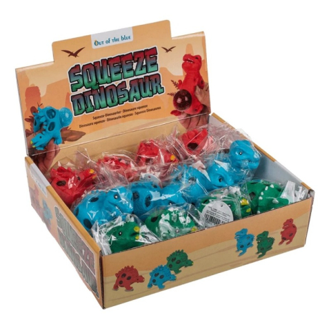 Jucarie dinozaur Squishy Out of the blue 12/0885, cu sclipici, 3 culori, 9cm [1]