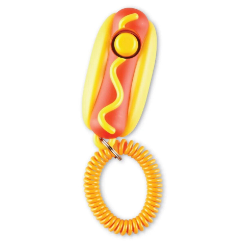 Casă, gradină și bricolaj - Jucarie dresaj caini - Clicker Hot dog
