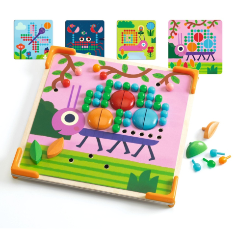 Jucarie educativa Mozaic mini animo, Djeco Baiat, Fata, varsta 3 - 6 ani [1]