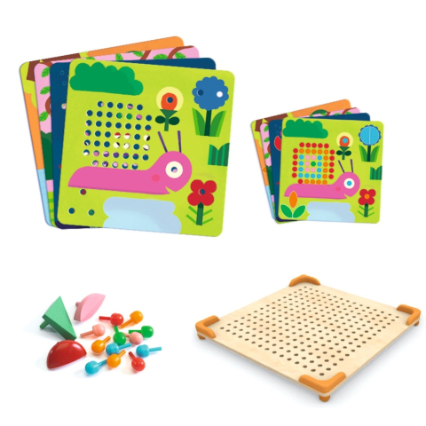 Jucarie educativa Mozaic mini animo, Djeco Baiat, Fata, varsta 3 - 6 ani [2]