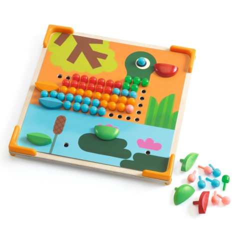Jucarie educativa Mozaic mini animo, Djeco Baiat, Fata, varsta 3 - 6 ani [3]