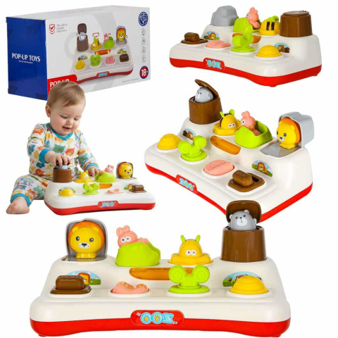 Jucării și Jocuri pentru copii - Jucarie educativa pentru copii, Centru de activitati, Pop-Up Animale cu lumini si muzica