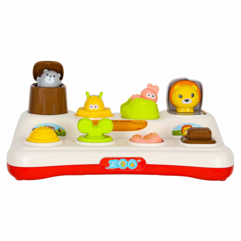 Jucarie educativa pentru copii, Centru de activitati, Pop-Up Animale cu lumini si muzica [1]