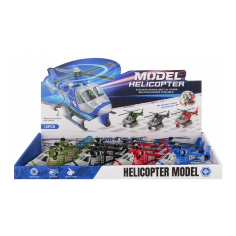 Jucării și Jocuri pentru copii - Jucarie elicopter 13cm MegaCreative 570958, 42x7x27cm, div culori, pvc, 12buc/display, +3ani