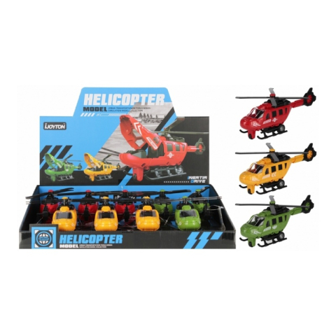 Jucării și Jocuri pentru copii - Jucarie elicopter 22cm MegaCreative 570962, 22x9x6cm, div culori, pvc, 9buc/display, +3 ani