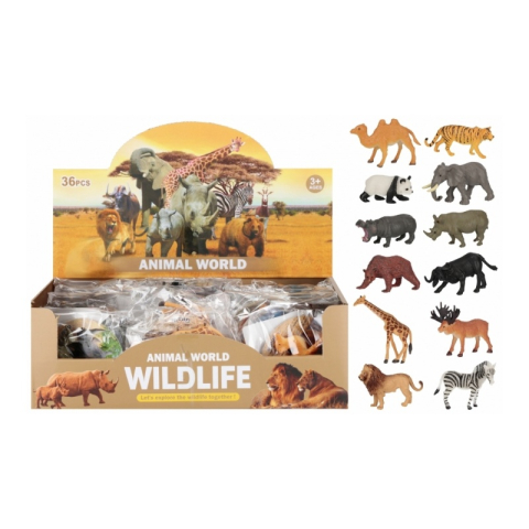 Jucarie figurina animal salbatic MegaCreative 571510, 8x9cm, pvc, 36 buc/display, +3 ani [2]
