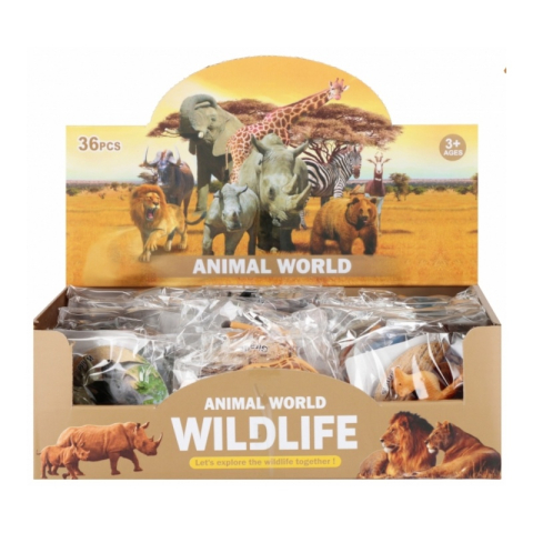 Jucării și Jocuri pentru copii - Jucarie figurina animal salbatic MegaCreative 571510, 8x9cm, pvc, 36 buc/display, +3 ani