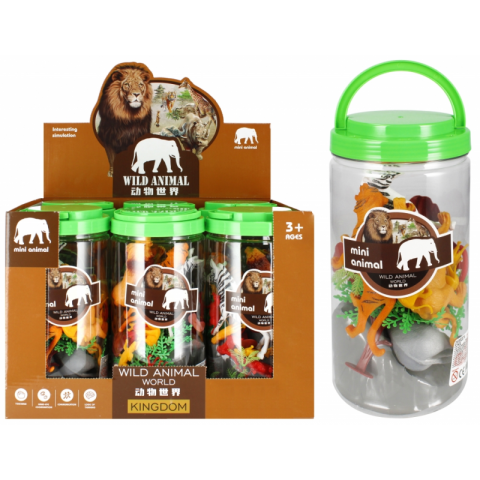 Jucării și Jocuri pentru copii - Jucarie figurine animale salbatice savana MegaCreative animal World, 524630, borcan