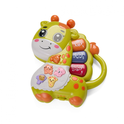 Jucarie girafa cu lumini si sunete, verde, momki [1]