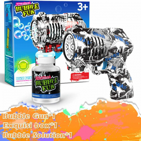 Jucarie Pistol Baloane de Sapun, Dinozauri, 3 culori - Micostore.ro [8]